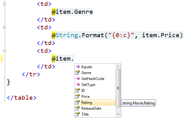 ASP.NET MVC 3 (Adding a New Field to the Movie Model and Table) (8/9)