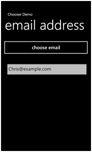 Windows Phone 7 使用选择器（Chooser）