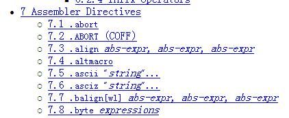GNU <wbr>ARM汇编伪操作(Directives) <wbr>命令集 GNU <wbr>ARM汇编伪操作(Directives) <wbr>命令集
