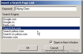 为Windows Live Writer写了一个小插件——插入搜索页面链接
