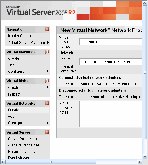 使用Microsoft Lookback网卡解决了断网情况下 Virtual Server 虚机和主机的网络连接