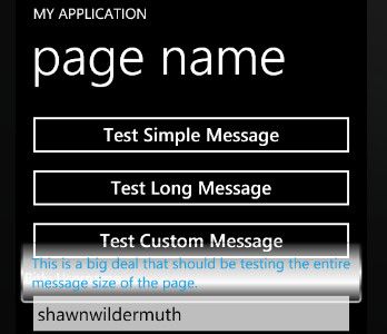 Windows Phone 7 玻璃框消息提示