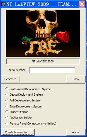 LabVIEW2009 TBE注册机生成许可证文件的问题