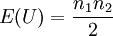E(U)=\frac{n_1n_2}{2}