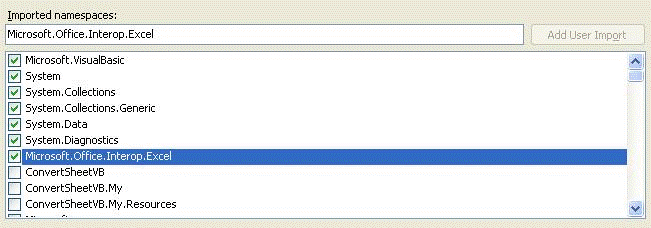 Importing Namespace