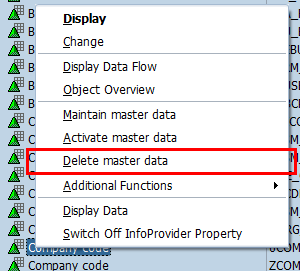 Delete Master Data时的注意事项