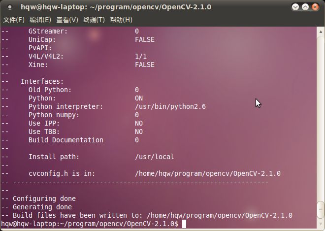 Ubuntu10.10中安装opencv2.1_数字图像处理