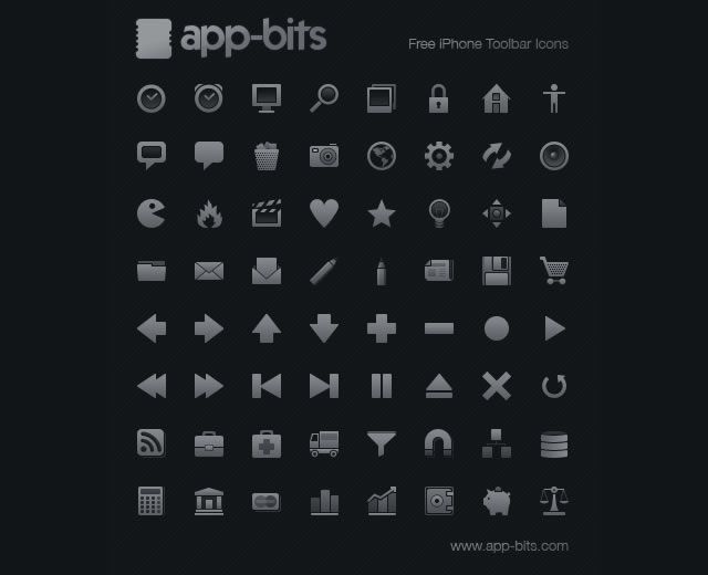 iPhone Toolbar Icon Set