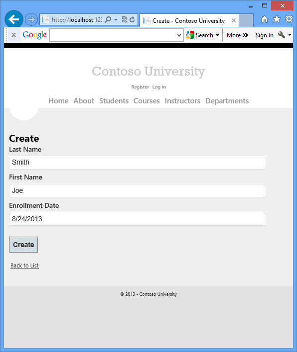 Creating an Entity Framework Data Model for an ASP.NET MVC Application (1 of 10)