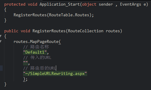 【C#】 用Route进行URL重写