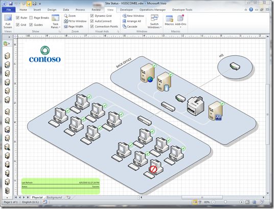 SharePoint 2010: 使用Visio Services展示SCOM数据