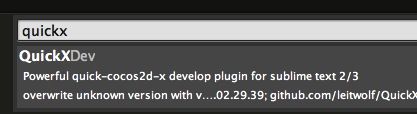 QuickXdev+sublime text打造quick-cocos2d-x开发环境
